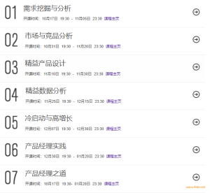 网易微专业 产品经理成长训练营课程大纲截图