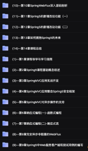 Spring 5实战开发及新特性精讲目录截图