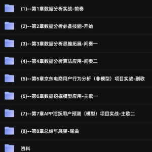 构建数据分析工程师能力模型，实战八大企业级项目 网盘截图
