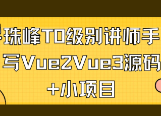 珠峰-T0级别讲师手写Vue2Vue3源码+小项目