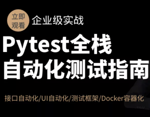 Pytest全栈自动化测试指南图